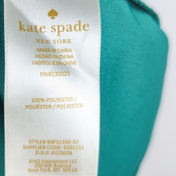 Kate Spade♠️ GIRLS Green Cold Shoulder Ruffle Sheath Dress - Picture 6 of 7
